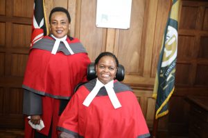 Lady Justice Philomena Mwilu and Lady Justice Martha Karambu Koome